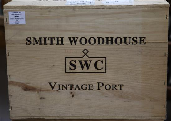 A case of twelve bottles of Smith Woodhouse 2000, owc.